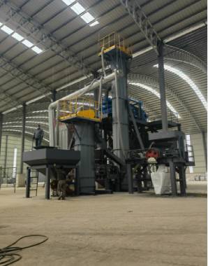 Granular powder grading mixed production system